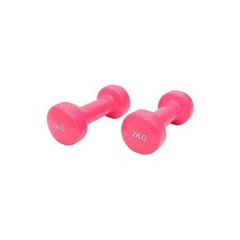 2-Piece Classical Head Vinyl Dumbbell Set, 2 Kg Each