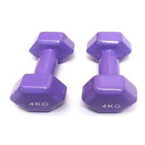 2-Piece Dumbbell Vinyl, Colour Purple, 4 Kg Each