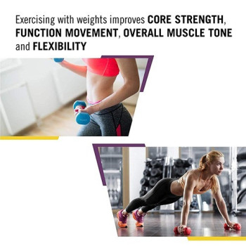 2-Piece Dumbbell Vinyl, Colour Purple, 4 Kg Each