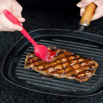 5-Piece Silicone Brush Baking Bbq Brush Red Colour, 20 x 10 x 10cm