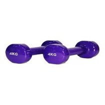 Classical Head Vinyl Dumbbell Set Of 2, Colour Purple, 4 Kg Each