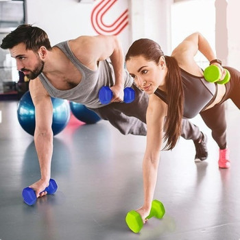 Classical Head Vinyl Dumbbell Set Of 2, Colour Purple, 4 Kg Each