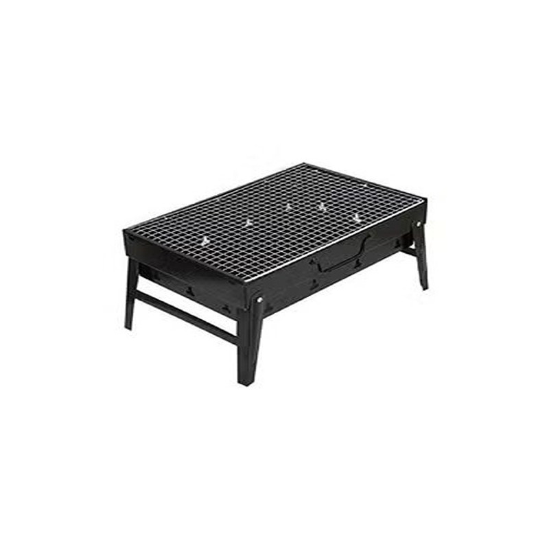 The Portable Alumstel Charcoal Grill For Picnics And Gardens Black Colour 39.6 x 31.4 x 14.2cm