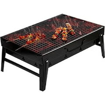 The Portable Alumstel Charcoal Grill For Picnics And Gardens Black Colour ‎39.6 x 31.4 x 14.2cm