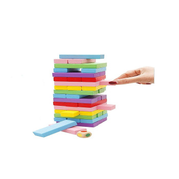 Jenga Wooden Toy- Building And Construction Toys Accessories, 48 Pcs