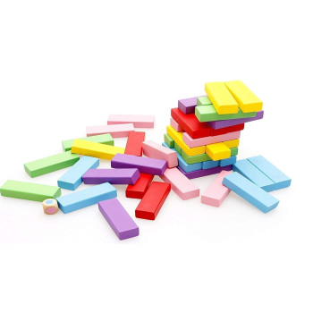Jenga Wooden Toy- Building And Construction Toys Accessories, 48 Pcs