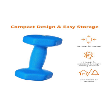 2-Piece Dumbbells, 2 Kg Each, Colour Blue