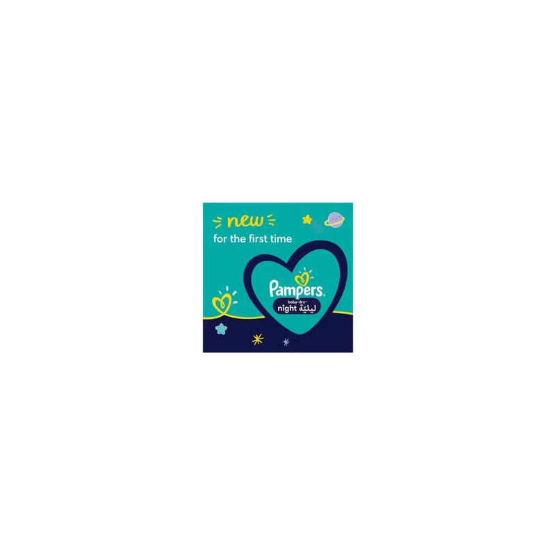 Pampers Baby-Dry Night Diapers For Extra Sleep Protection, Size 4, 10-15 Kg, 12 Diaper Count