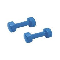 Vinyl Coated Fixed Weight Dumbbell Set Of 2, Blue Colour, 4Kg Each