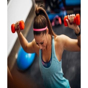 Emfil 2-Piece Vinyl Dumbbell Set 2 Kg, Pink Colour