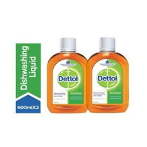 Dettol Pack Of 2 Antiseptic Disinfectant Liquid Orange, 500 ml