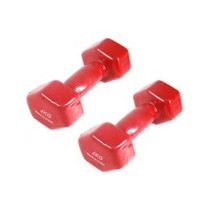 2-Piece Dumbbell Set, Red Color, 4 Kg Each