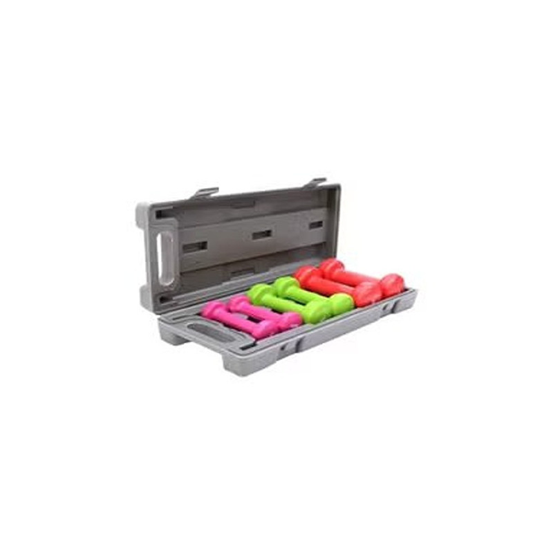 6-Piece Dumbbells Set 10 Kg, Multicolour