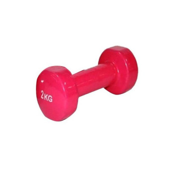 Pair Of Classic Head Dumbbells Set Of 2, Light Red Colour, 2 Kg