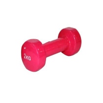Pair Of Classic Head Dumbbells Set Of 2, Light Red Colour, 2 Kg
