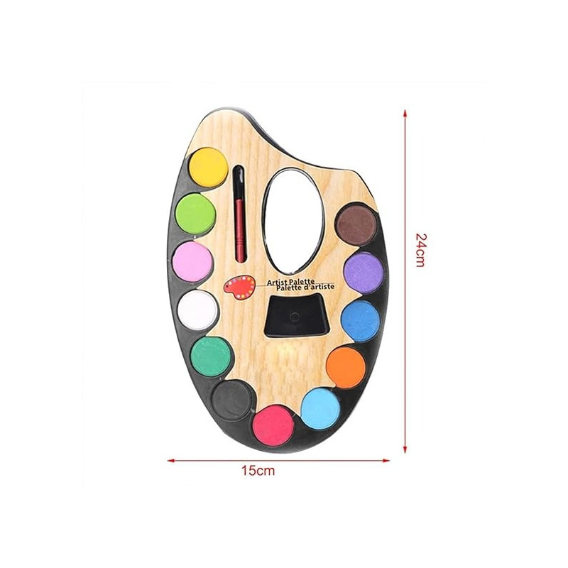 Alisun Artist Palette With Water Colors Set, Multicolour