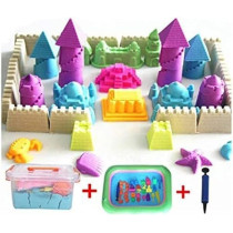 Magic Fun Squeezable Sand With Accessories Tub Stress, Anxiety Relief Play Toy-Assorted