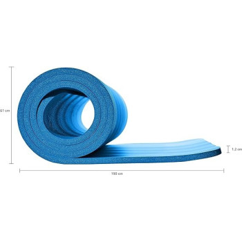 Tension Elastic Training Yoga Mat, Blue Colour
