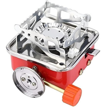 Tomshoo Picnic Stove, 5.6 x 3.73 x 4. 75cm, Red/Silver Colour