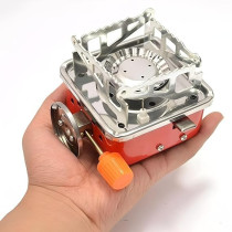 Tomshoo Picnic Stove, 5.6 x 3.73 x 4. 75cm, Red/Silver Colour