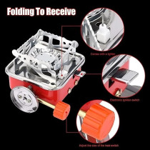 Tomshoo Picnic Stove, 5.6 x 3.73 x 4. 75cm, Red/Silver Colour