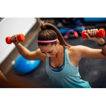 Hexagonal Dumbbell, Set Of 2, Red Colour, 2 Kg Each