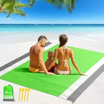 Sand Proof Beach Mat, Green...