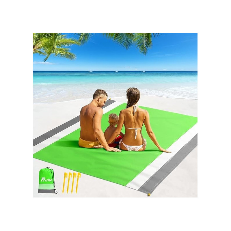Sand Proof Beach Mat, Green Colour