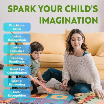 Alphabet Play Mat 30 x 30cm, Multicolour