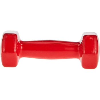 1-Piece Vinyl Covered Dumbbell, Red Colour, 2 Kg