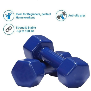 2-Piece Exercise Dumbbells, Blue Colour, 2 Kg Each