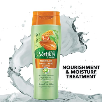 Dabur Vatika Almond And Honey Moisture Treatment Shampoo, Pack Of 2, 400 ml