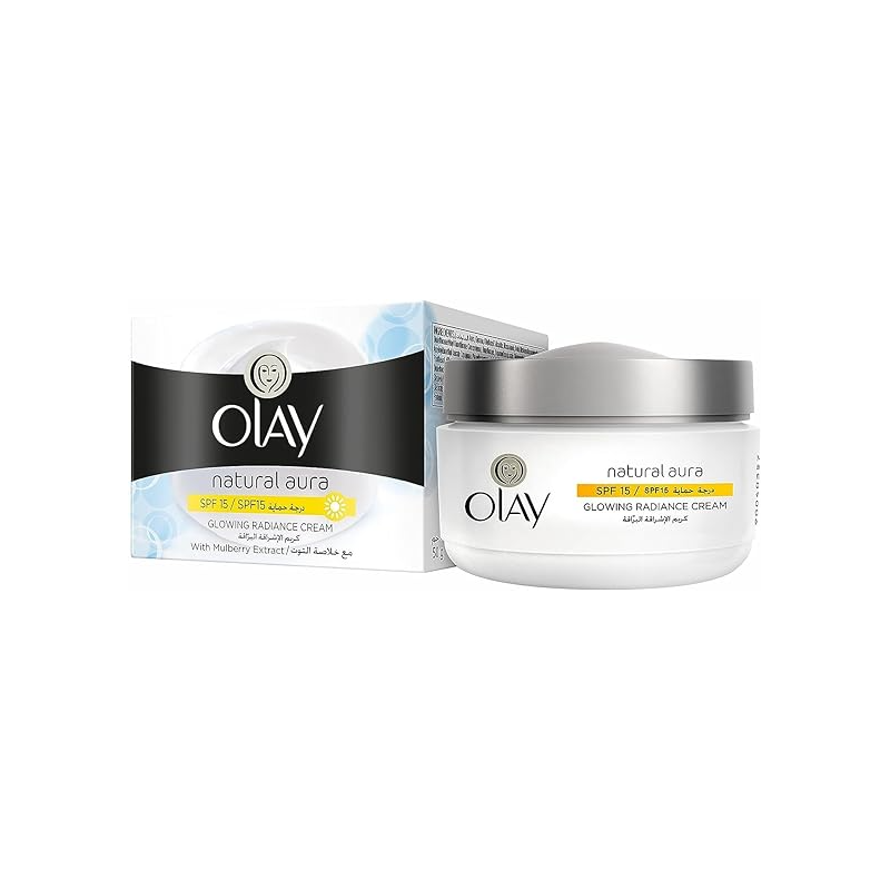 Olay Natural Aura Glowing Radiance Day Cream, SPF 15, 50Grams