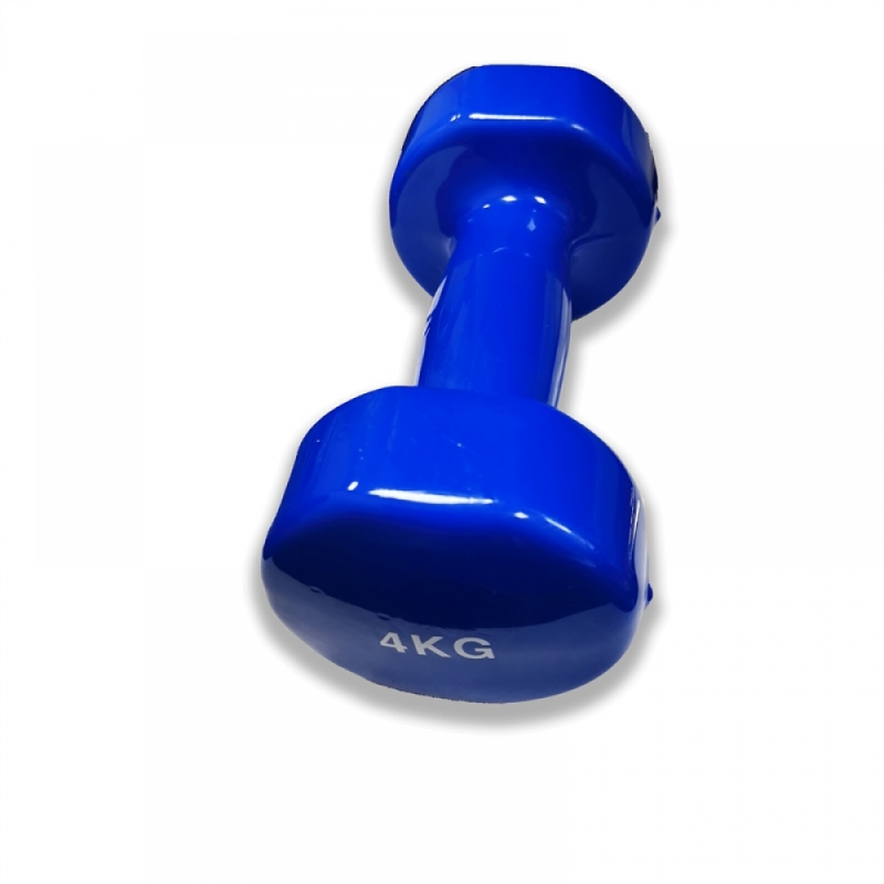 2-Piece Vinyl Weight Lifting Training Dumbbell, Blue Colour, 4Kg Each