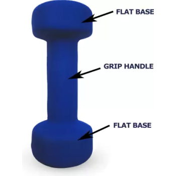 2-Piece Vinyl Weight Lifting Training Dumbbell, Blue Colour, 4Kg Each