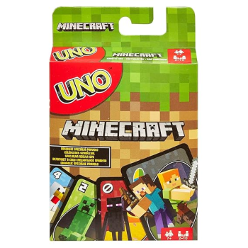 Mattel Uno Minecraft Characters Card Game FPD61, 14.5 x 9.19 x 2.01cm