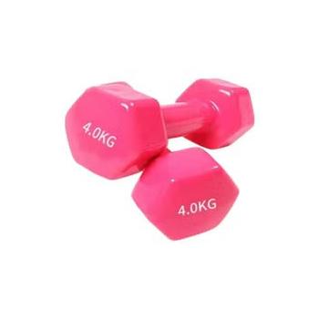 2-Piece Dumbbells Set, Pink Colour, 4 Kg Each