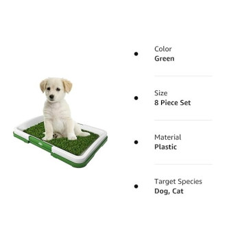 Training Tray With Grass Mat, Beige/Green Colour
