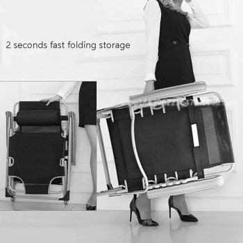 2-In-1 Foldable Camping Chair, Beige Colour