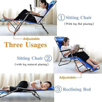 2-In-1 Foldable Camping Chair, Beige Colour