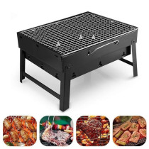 Portable Bbq Charcoal Grill Black Colour, 36 x 10.5 x 28cm