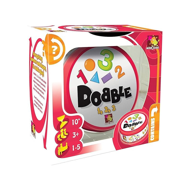 Dobble 123-Card Game, Multicolour