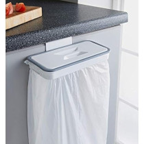 Portable Hanging Trash/Waste Bag Holder With Lid Grey/White Colour, 25 x 5.5 x 13.5cm