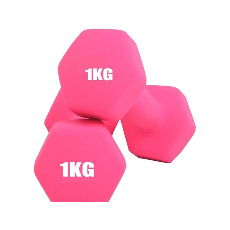 1-Piece Dumbbell, Pink Colour, 1Kg
