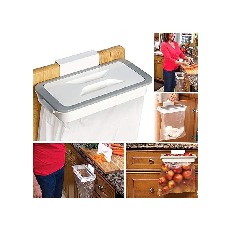 Kitchen Garbage Bag Trash Bag Holder, White Colour