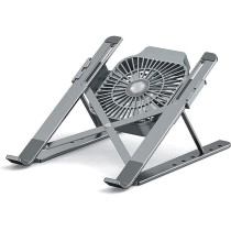 Foldable Laptop Stand With Cooling Fan Holes, Black Colour