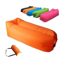 Inflatable Sleeping Air Bed, Orange Colour