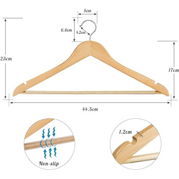 Wooden Hanger Set-3 Pcs, Beige Colour