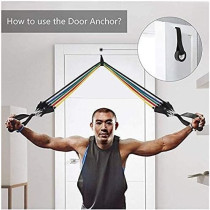 Tpr 11Pc Resistance Bands Set, 10Lbs To 50Lbs Workout Bands-With Door Anchor Handles And Ankle Straps-Stackable Up