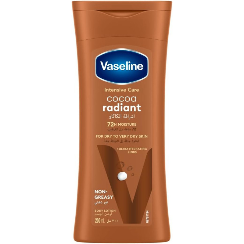Vaseline Body Lotion Cocoa Radiant Brown Colour, 200 ml
